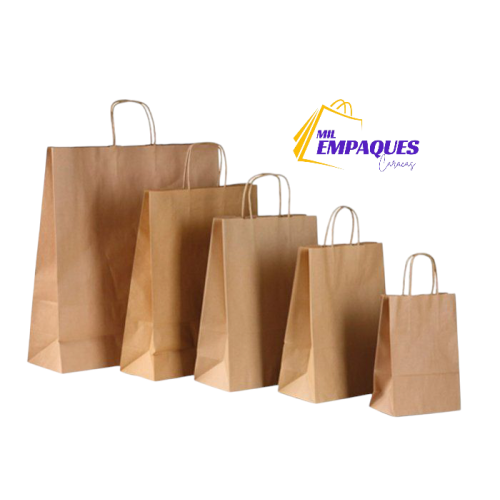 Bolsas kraft con asa torchada