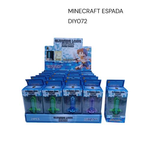 IMPORT X24 LLAVERO BRILLANTE ESPADA LARGA MINECRAFT